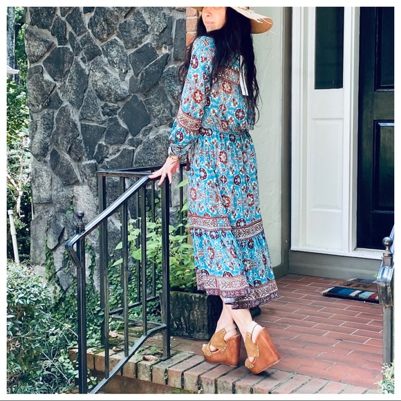 FABULOUS BOHO GYPSY CHIC FLORAL DRESS - Picture 8 of 16